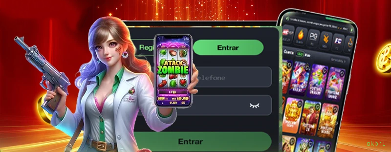 Aplicativo móvel okbrl para iOS e Android